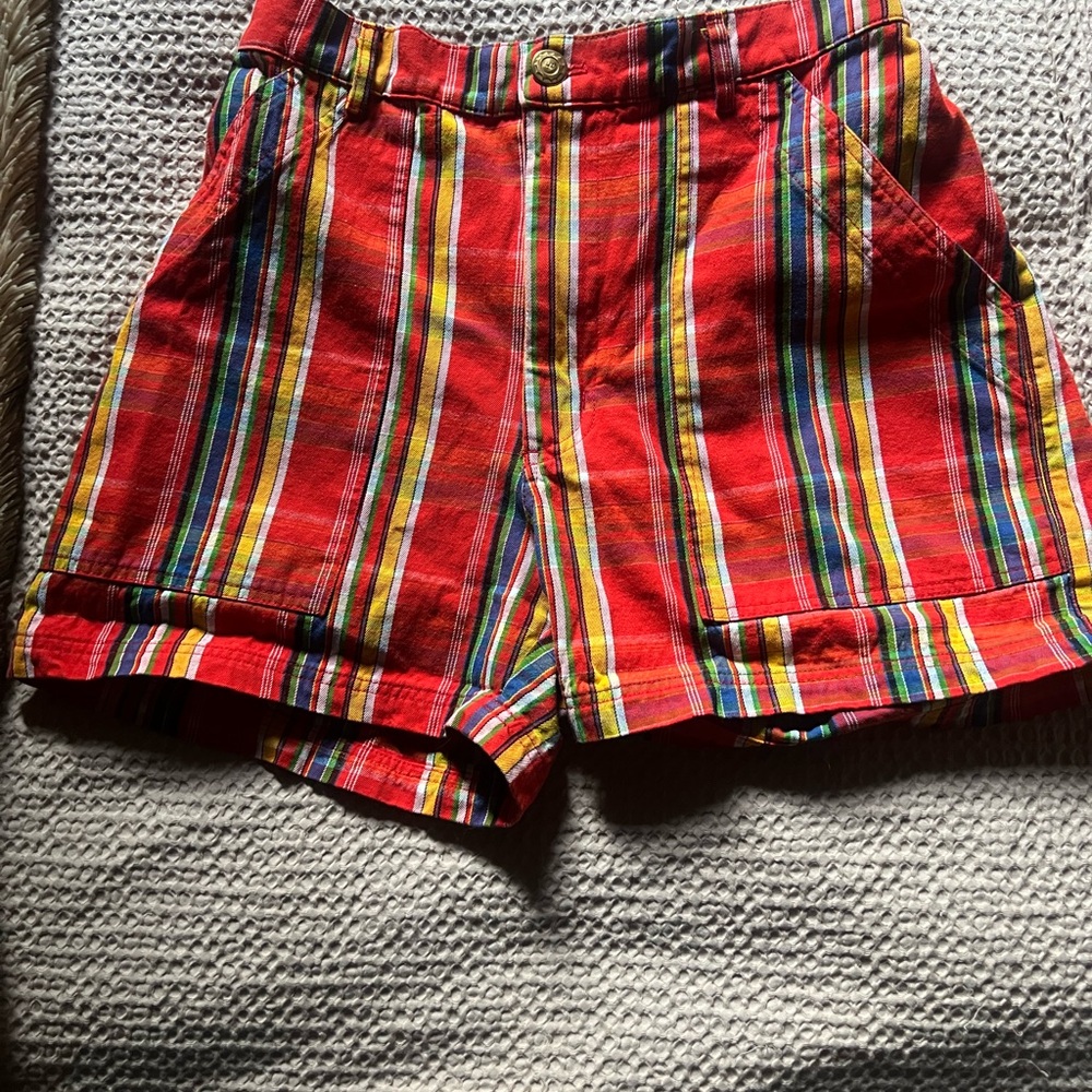 Big Bud Press Plaid Work Shorts (Red) - Size M